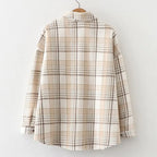 Velvet Thicken Plaid Shirts Blouses Autumn Winter Warm Shirts nowadaysfashion