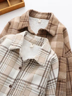 Velvet Thicken Plaid Shirts Blouses Autumn Winter Warm Shirts nowadaysfashion