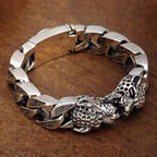 Very domineering retro double leopard men's bracelet nowadaysfashion