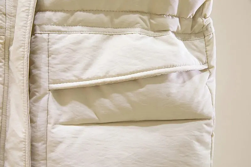 Vest Women Cotton Padded  Women's Winter Sleeveless Jacket with Zipper Stand Collar Casual Coats nowadaysfashion