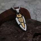 Viking Odin's Spear Gunnier Titanium Steel Personalized Double Sided Rune Pendant nowadaysfashion