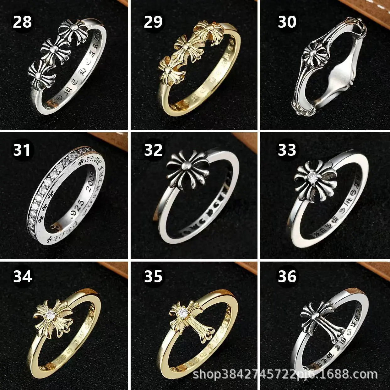 Vintage distressed cross ring nowadaysfashion