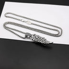 Vintage feather crown skull necklace nowadaysfashion