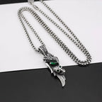 Vintage feather crown skull necklace nowadaysfashion
