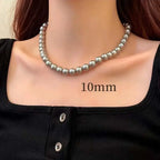 Vintage Grey Pearl Bowknot Pendant Necklace nowadaysfashion