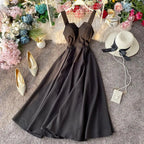 Vintage Long Dress Sexy Spaghetti Strap Backless Bandage Party Dress nowadaysfashion