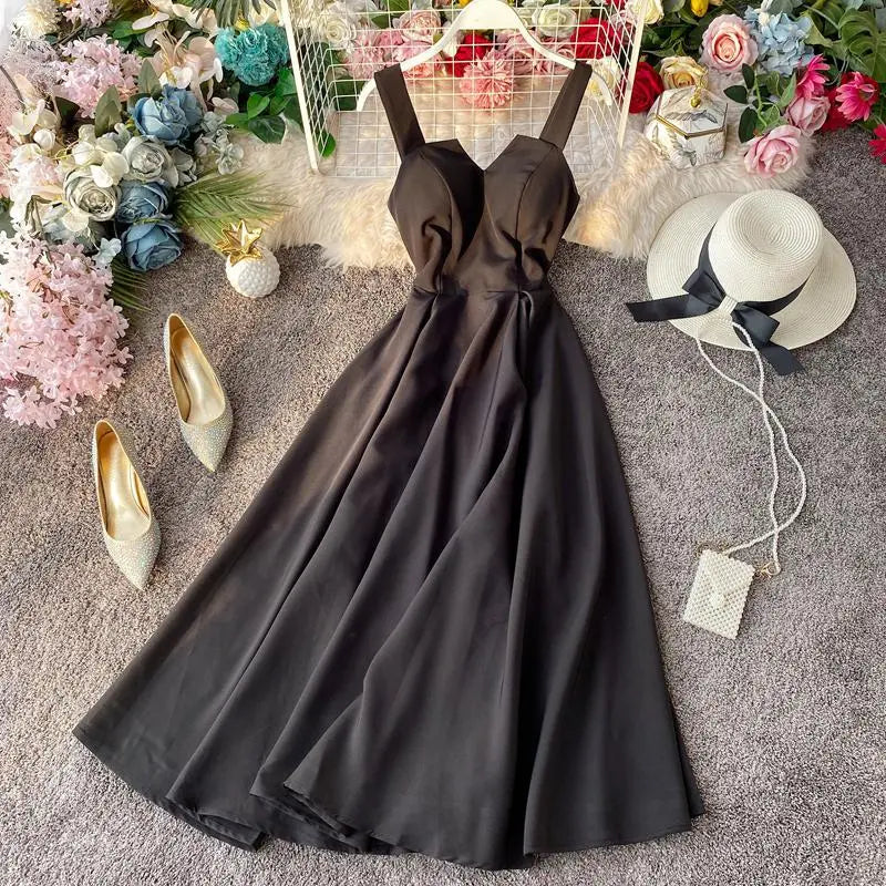 Vintage Long Dress Sexy Spaghetti Strap Backless Bandage Party Dress - Blade & Thread