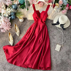 Vintage Long Dress Sexy Spaghetti Strap Backless Bandage Party Dress nowadaysfashion