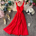 Vintage Long Dress Sexy Spaghetti Strap Backless Bandage Party Dress nowadaysfashion