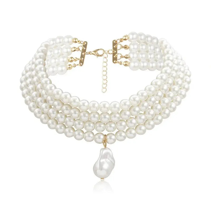 vintage pearl necklace multi strand pearl necklace - Blade & Thread