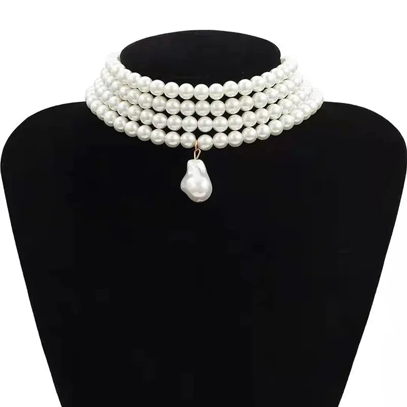 vintage pearl necklace multi strand pearl necklace - Blade & Thread