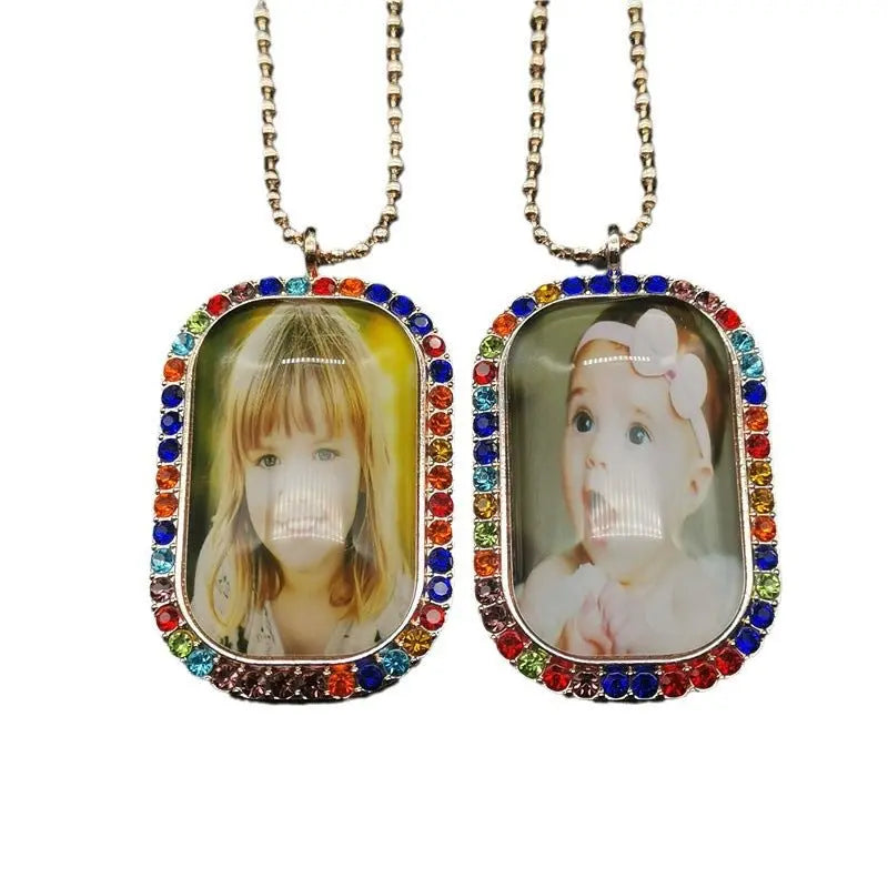 Vintage Photo Memory Rectangular Photo Frame Pendant - Blade & Thread