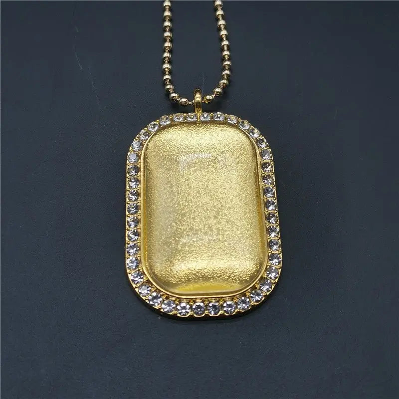 Vintage Photo Memory Rectangular Photo Frame Pendant nowadaysfashion