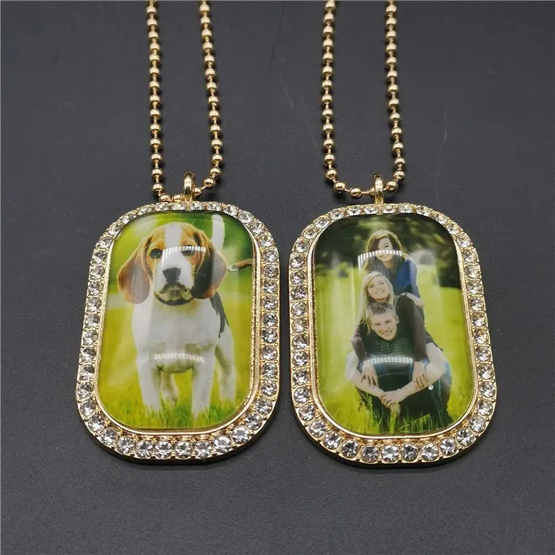 Vintage Photo Memory Rectangular Photo Frame Pendant nowadaysfashion