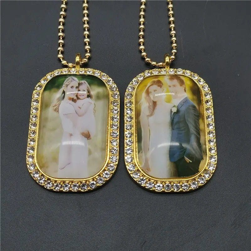 Vintage Photo Memory Rectangular Photo Frame Pendant nowadaysfashion