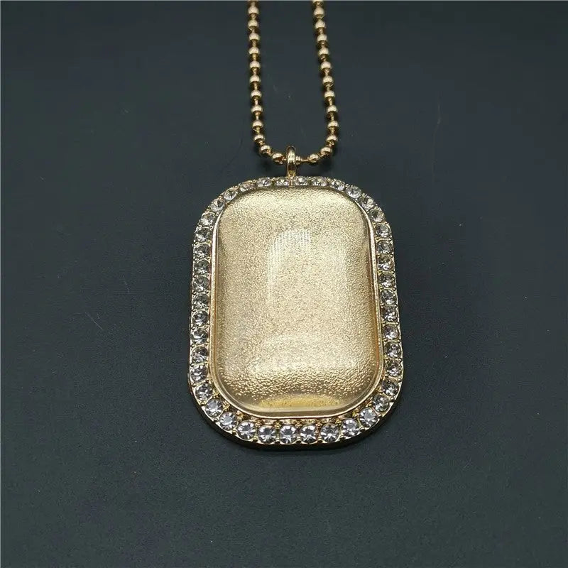 Vintage Photo Memory Rectangular Photo Frame Pendant nowadaysfashion