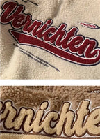 Vintage Punk Sweatshirts Casual V-neck Long Sleeve Letter Embroidery Hoodie nowadaysfashion