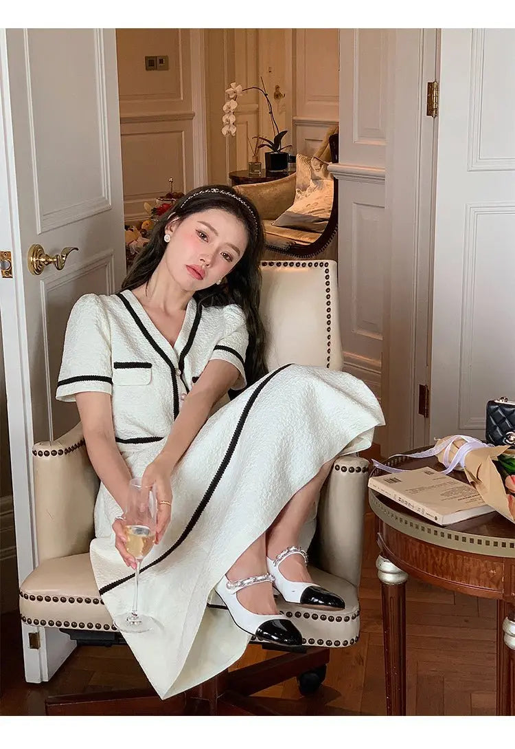 Vintage Summer Short Sleeve Top + High Waist Mini Skirt Suits Ensemble Femme nowadaysfashion