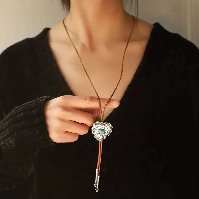 Vintage Turquoise Cross Necklace - Blade & Thread