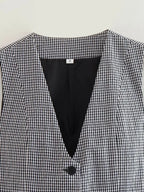 Vintage V Neck Sleeveless Female Outerwear White Chic Vests nowadaysfashion