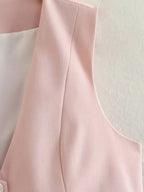 Vintage V Neck Sleeveless Female Outerwear White Chic Vests nowadaysfashion