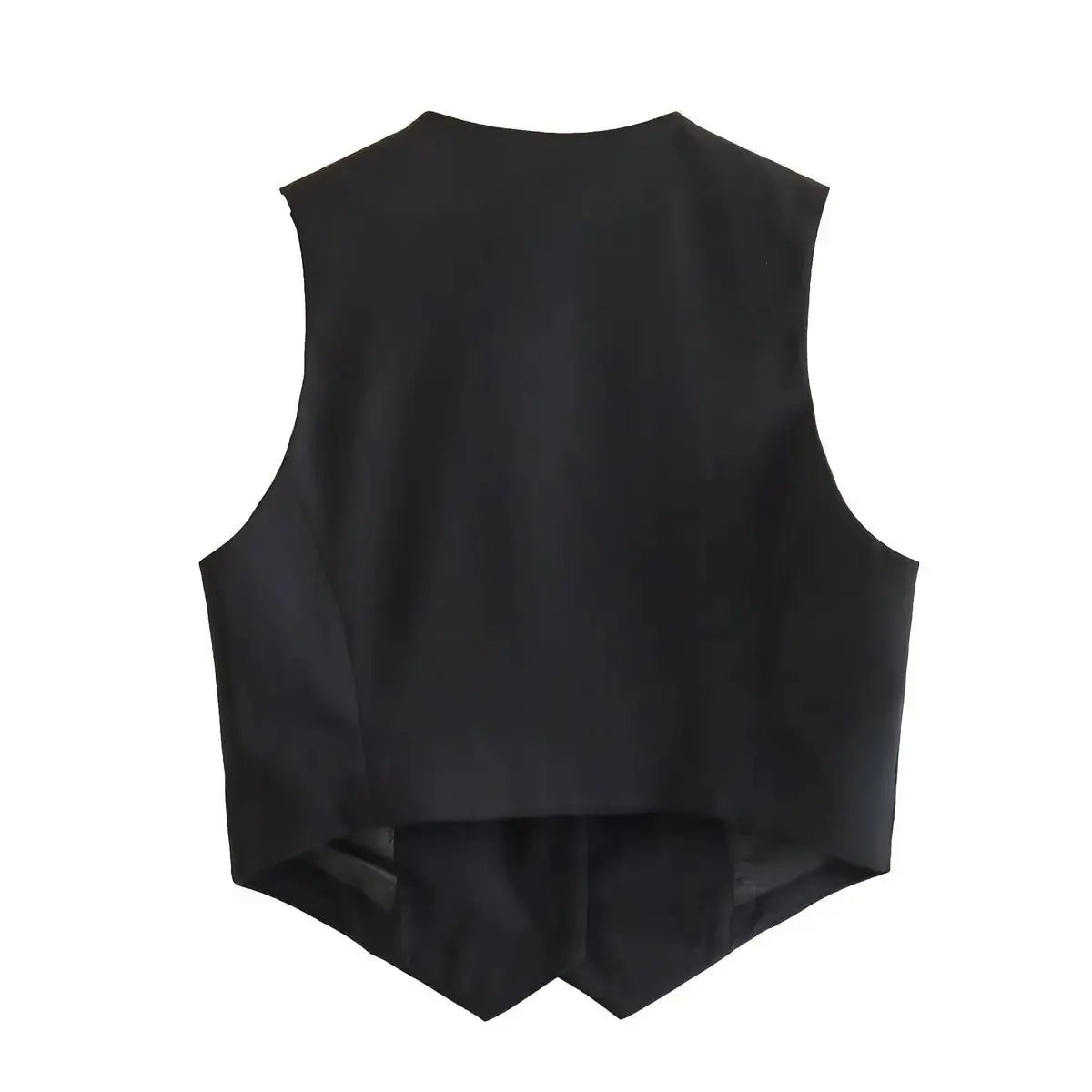 Vintage V Neck Sleeveless Female Outerwear White Chic Vests nowadaysfashion
