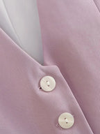 Vintage V Neck Sleeveless Female Outerwear White Chic Vests nowadaysfashion