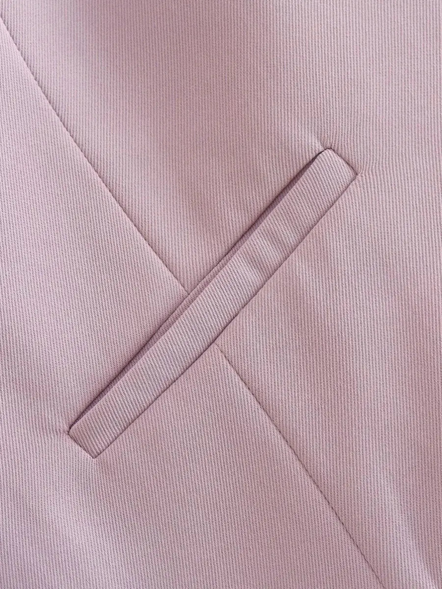 Vintage V Neck Sleeveless Female Outerwear White Chic Vests - Blade & Thread