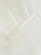 Vintage V Neck Sleeveless Female Outerwear White Chic Vests nowadaysfashion