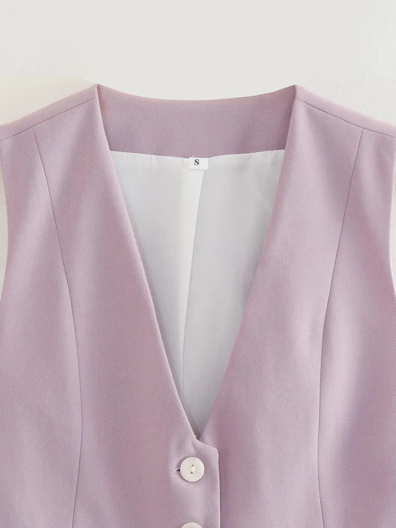 Vintage V Neck Sleeveless Female Outerwear White Chic Vests - Blade & Thread