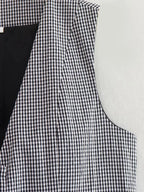 Vintage V Neck Sleeveless Female Outerwear White Chic Vests nowadaysfashion