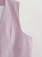 Vintage V Neck Sleeveless Female Outerwear White Chic Vests nowadaysfashion