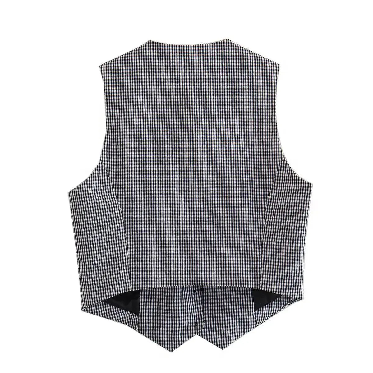 Vintage V Neck Sleeveless Female Outerwear White Chic Vests nowadaysfashion