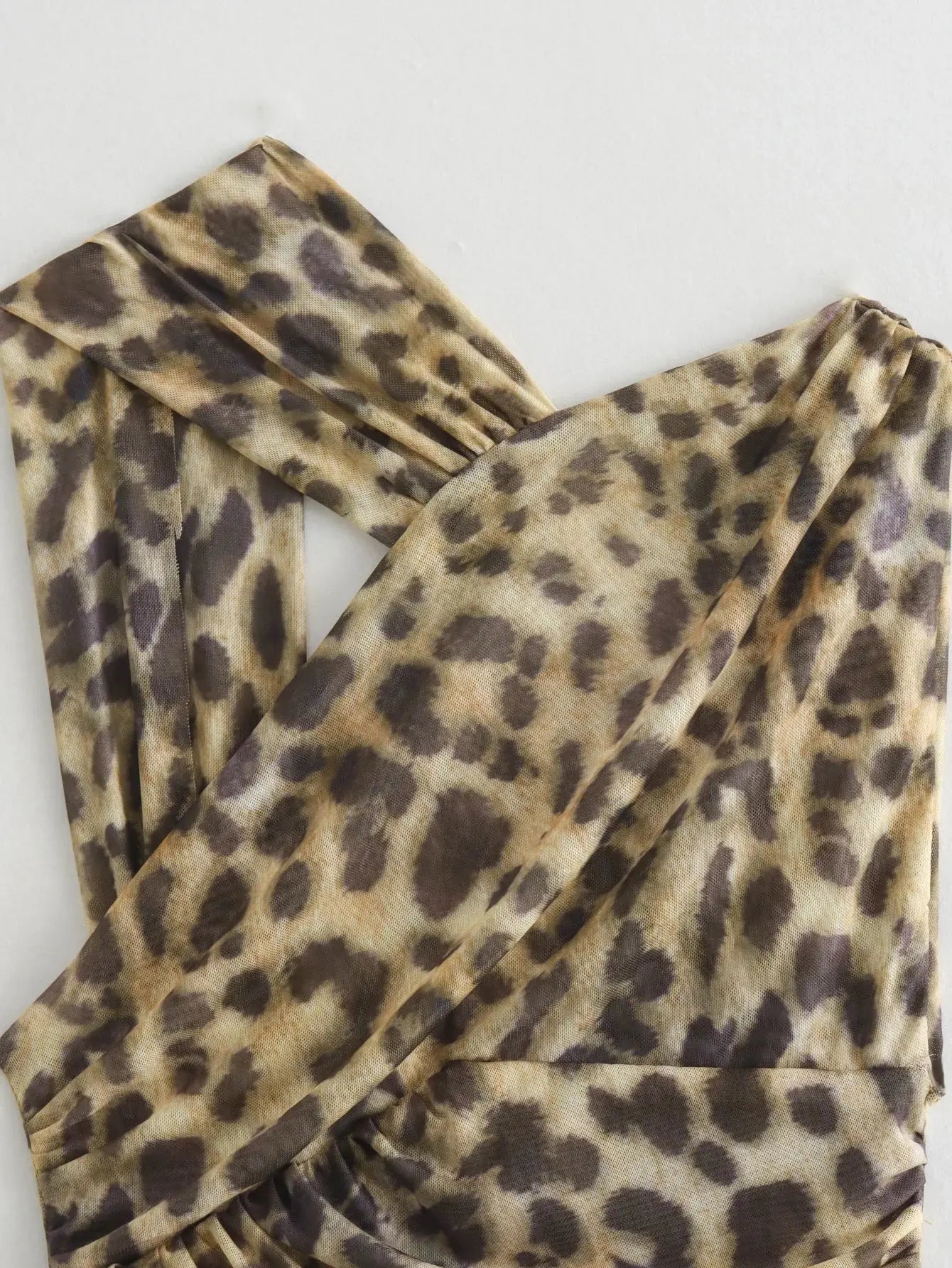 Vintage Women Irregular Leopard Bodysuits nowadaysfashion