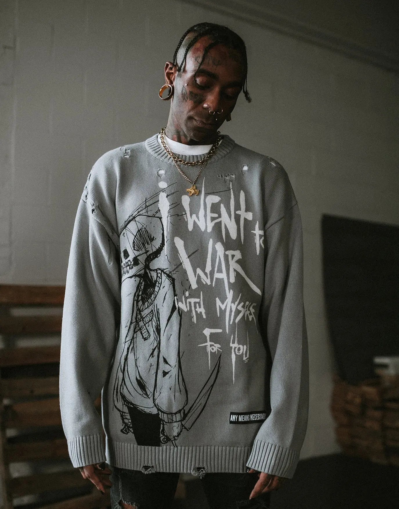 War with Myself Knit Sweater - Blade & Thread