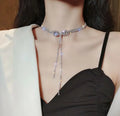Water-wave Pearl Necklace For Women Charming Big Metal Geometric Statement Collar Necklace nowadaysfashion
