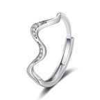 Water Wave Silver Ring in Fashion Design - Blade & Thread
