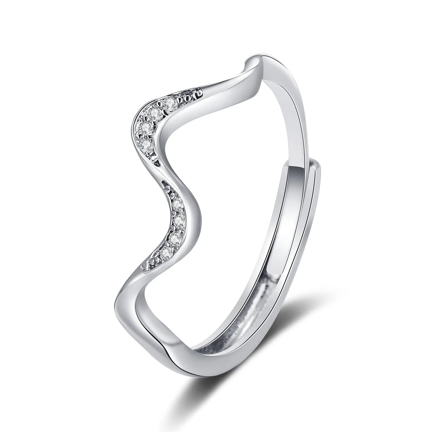 Water Wave Silver Ring in Fashion Design - Blade & Thread