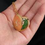 Wedding Gift For Couple Custom Color Photo Round Locket Necklaces Pendant nowadaysfashion
