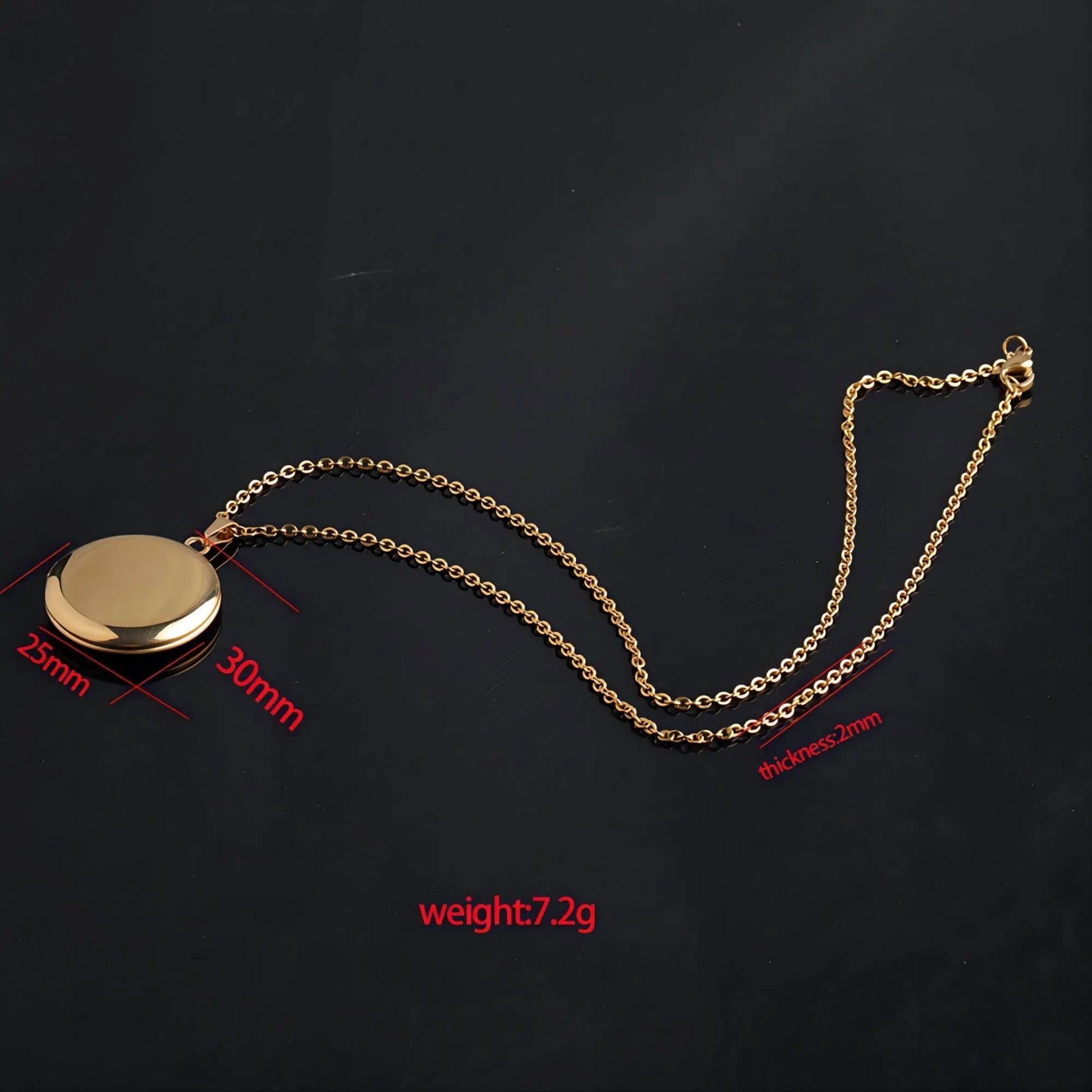 Wedding Gift For Couple Custom Color Photo Round Locket Necklaces Pendant - Blade & Thread