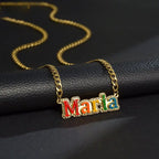 Welding dripping name necklace nowadaysfashion