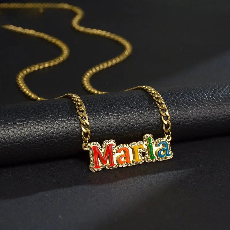 Welding dripping name necklace - Blade & Thread
