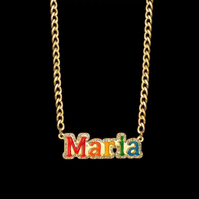 Welding dripping name necklace - Blade & Thread