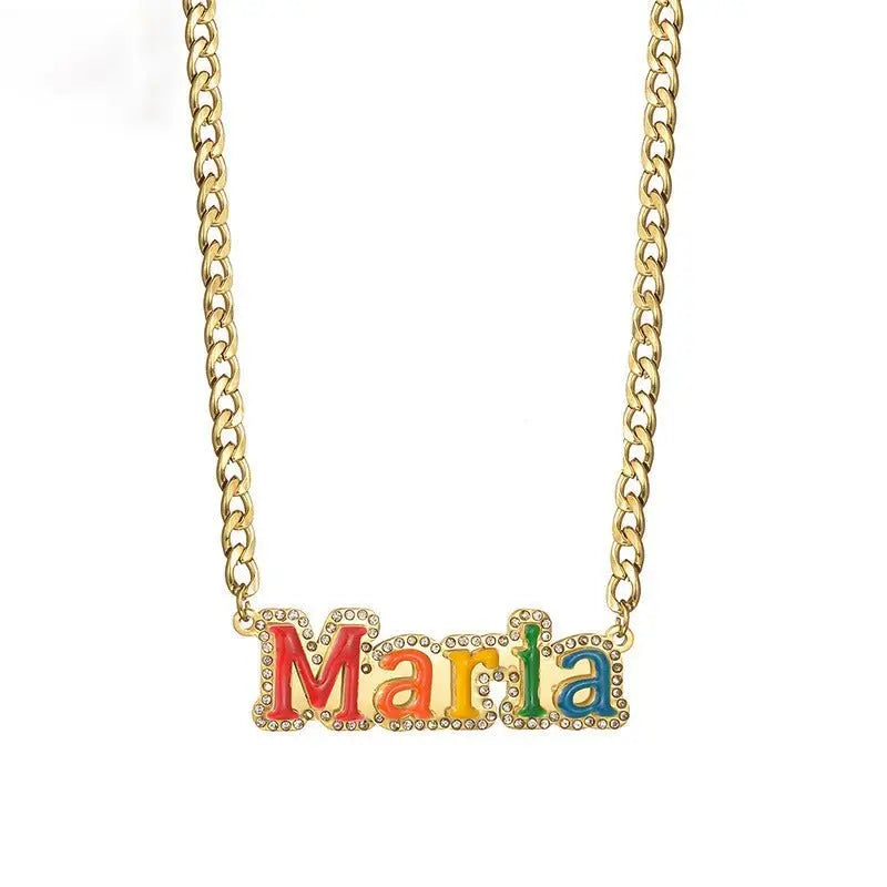 Welding dripping name necklace nowadaysfashion