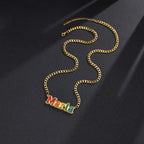 Welding dripping name necklace nowadaysfashion