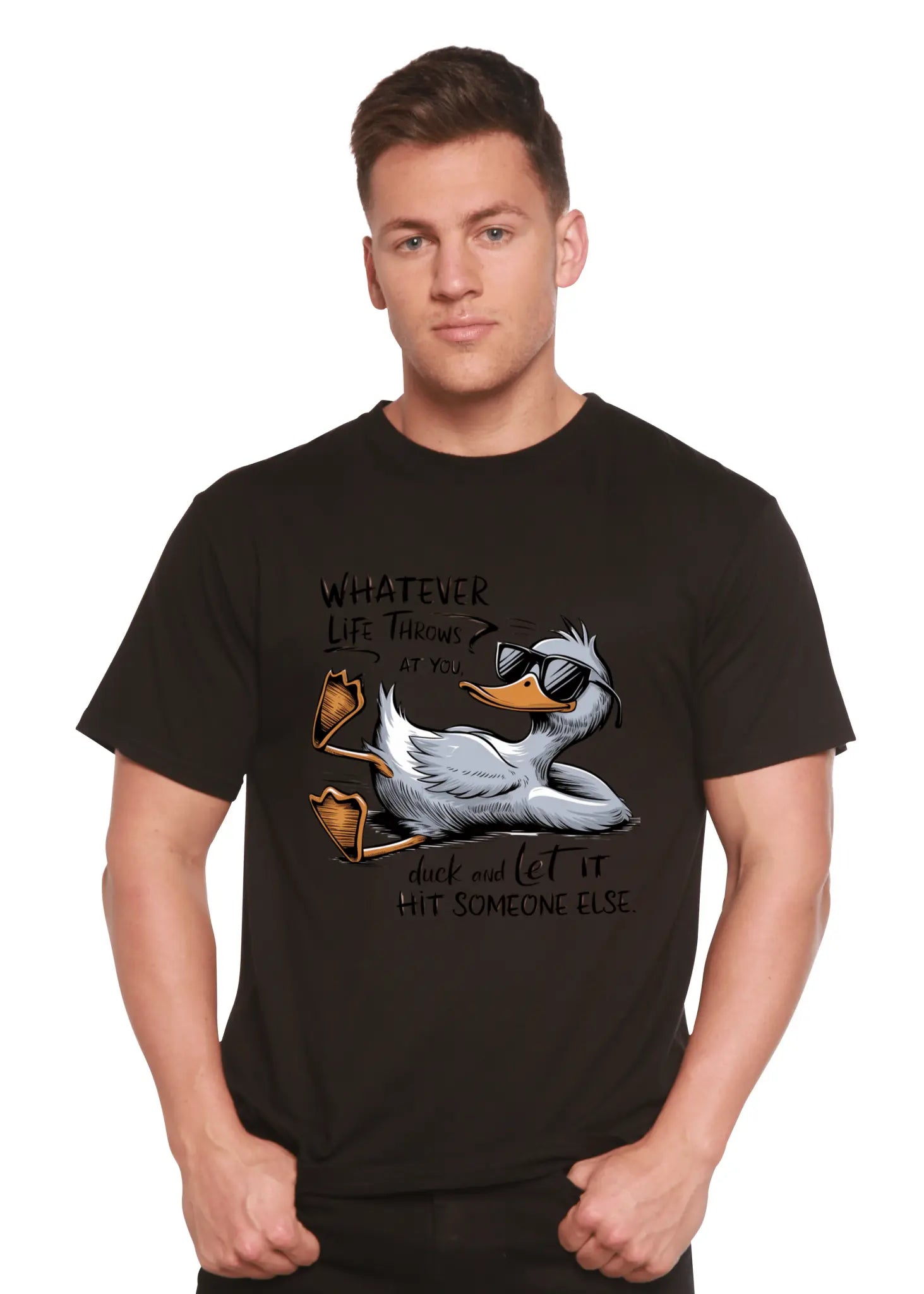 Whatever Life Throws at You Funny Unisex Bamboo/Cotton Graphic T-Shirt - Blade & Thread