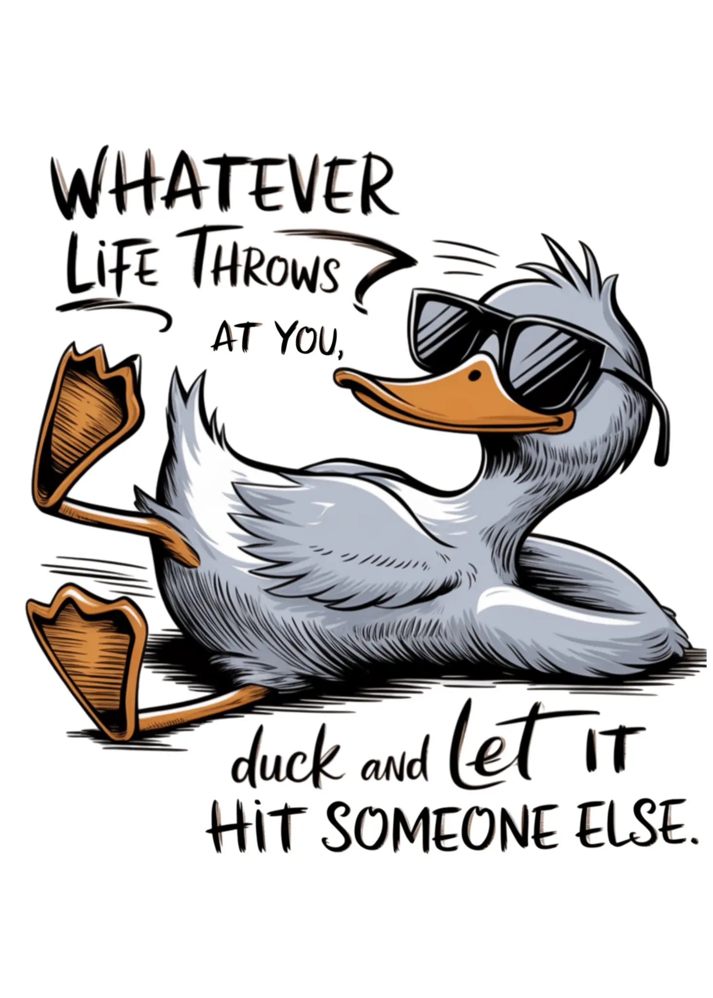 Whatever Life Throws at You Funny Unisex Bamboo/Cotton Graphic T-Shirt - Blade & Thread