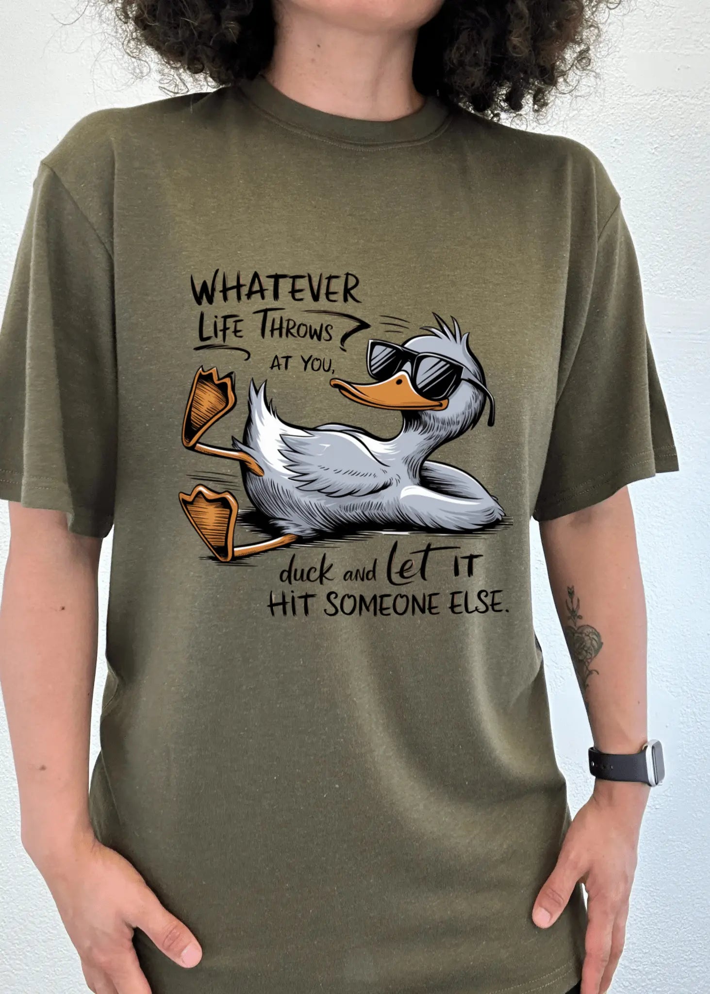 Whatever Life Throws at You Funny Unisex Bamboo/Cotton Graphic T-Shirt - Blade & Thread