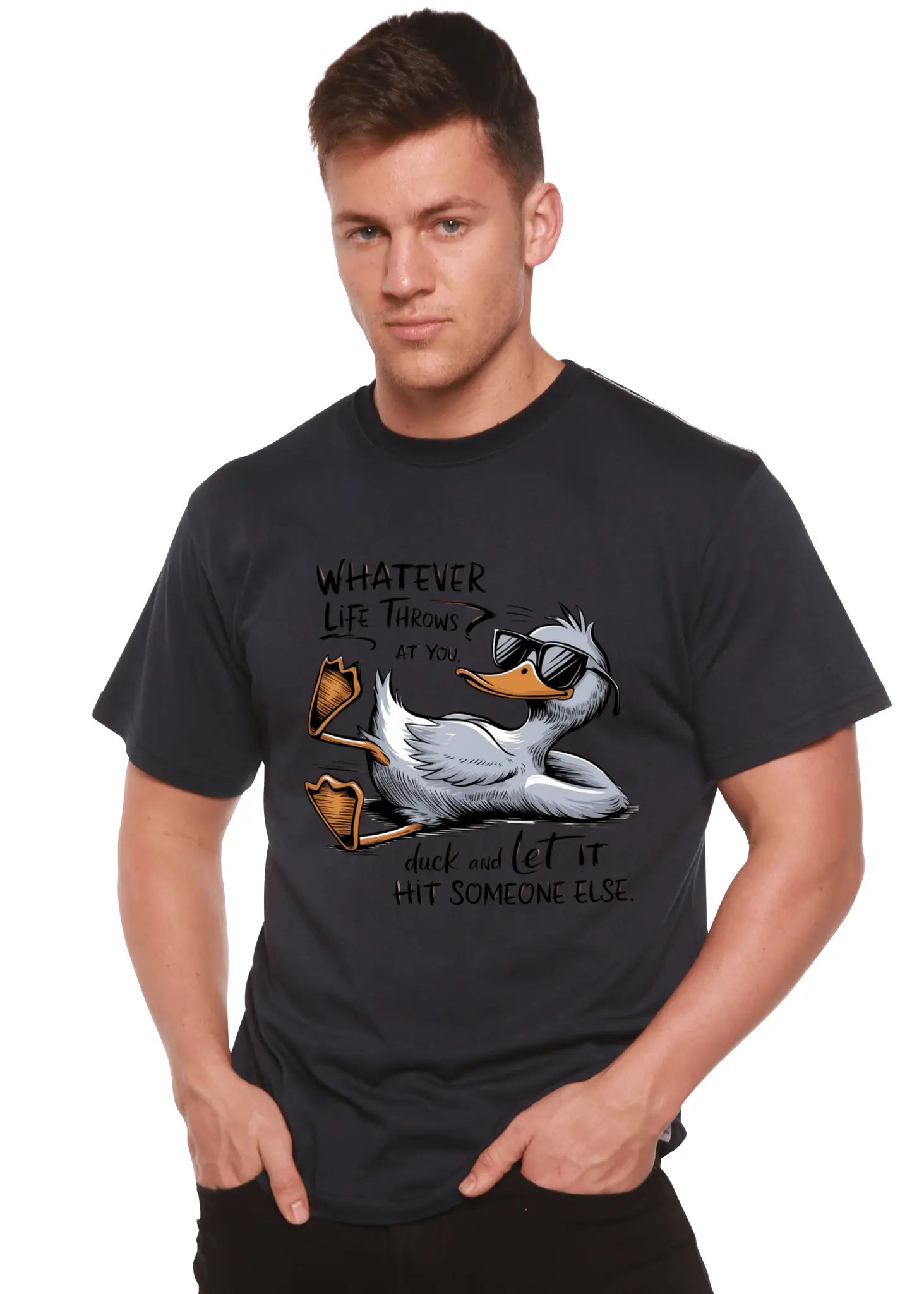 Whatever Life Throws at You Funny Unisex Bamboo/Cotton Graphic T-Shirt - Blade & Thread