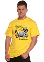 Whatever Life Throws at You Funny Unisex Bamboo/Cotton Graphic T-Shirt Spun Bamboo